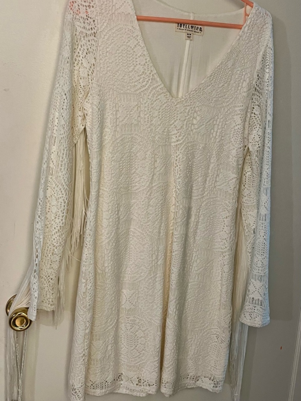 Idyllwind White Crochet Fringe Long Sleeve Dress
NWOT Never Worn